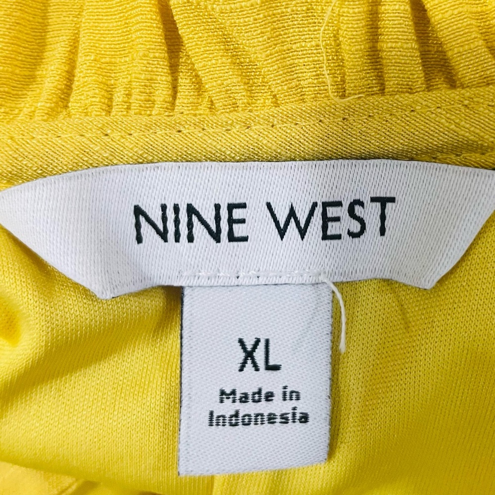 Nine West Canary Yellow Tiered Halter Maxi Dress Womens Size XL - Picture 6 of 9